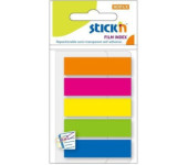 Zakładki indeksujące 45x12mm mix 5 kolorów neon 21050 STICK&acute N