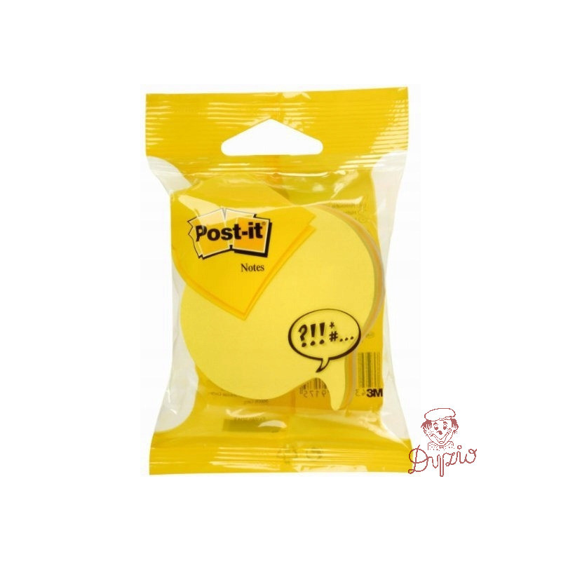 Bloczek samoprzylepny 225k CHMURKA KOMIKSOWA mix kolorów POST-IT 2007SP FT510076654 3M
