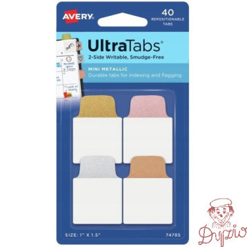 Zakładki indeksujące samoprzylepne 25,4x38,1mm metaliczne Ultra Tabs 74785 AVERY ZWECKFORM