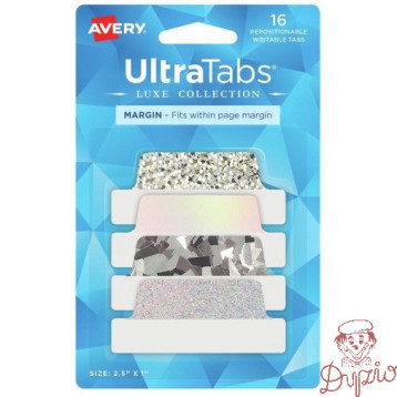 Zakładki indeksujące samoprzylepne 63,5x25,4mm srebrne holograficzne Ultra Tabs 74179 AVERY ZWECKFORM