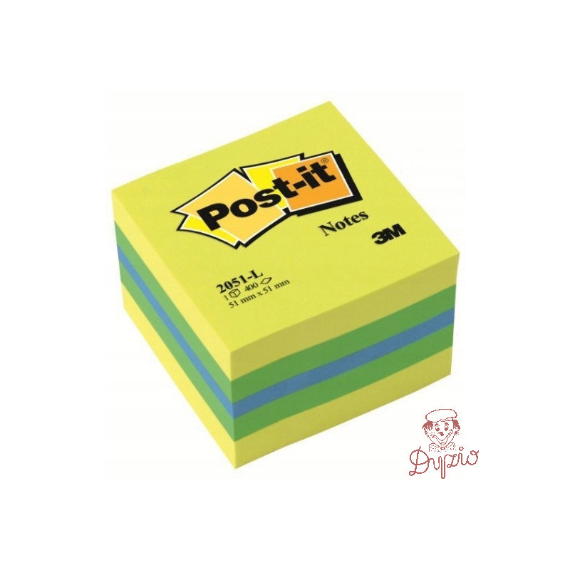 Bloczek samoprzylepny 51x51mm 400k cytrynowy POST-IT 009543115 3M