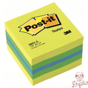 Bloczek samoprzylepny 51x51mm 400k cytrynowy POST-IT 009543115 3M