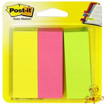 Znaczniki samoprzylepne POST-IT 26x76mm 671/3 neonowe 3x100 3M