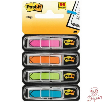 Zakładki POST-IT 12x43mm strzałki neonowe 684ARR4 4x24szt. 3M