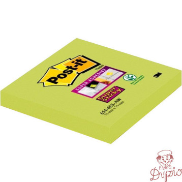 Bloczek samoprzylepny 76x76mm 90k zielony Super Sticky POST-IT 654-6SS-AW-EU 3M