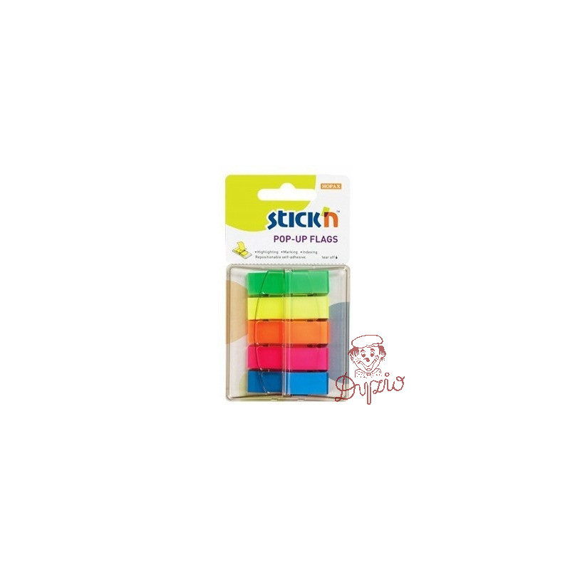 Zakładki indeksujące w podajniku mix 45x12mm (200sztuk) 26029 STICK&acute N