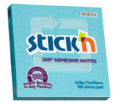 Bloczek 76x76mm niebieski 360stopni STICK`N 21553