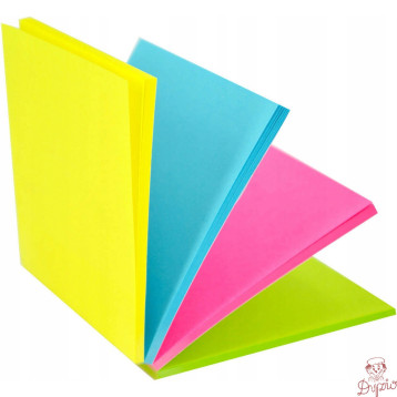 Bloczek STICKN MAGIC PAD 76x76mm neon mix kolorów 21571