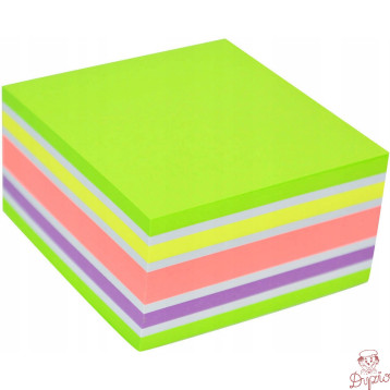 Bloczek STICKN 76x76mm 400k mix zielony/żółty/różowy 21537