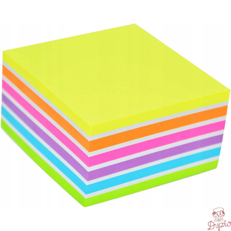 Bloczek STICKN 76x76mm 400k mix neonowy 6 kolorów 21539