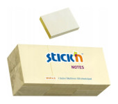 Bloczek samoprzylepny 38x51mm 100k żółty pastelowy (12szt) STICK`N 21530