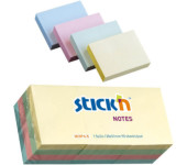 Bloczek samoprzylepny 38x51mm 100k mix pastelowy (12szt) STICK`N 21531