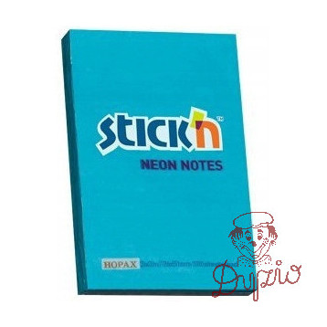 Bloczek STICKN 76x51mm niebieski neon 100k 21207 STICKN