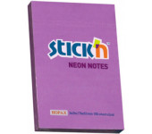 Bloczek samoprzylepny 76x51mm 100k fioletowy neon 21208 STICK`N