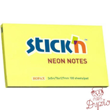 Bloczek STICKN 127x76mm żółty neonowy 100k 21135 STICKN