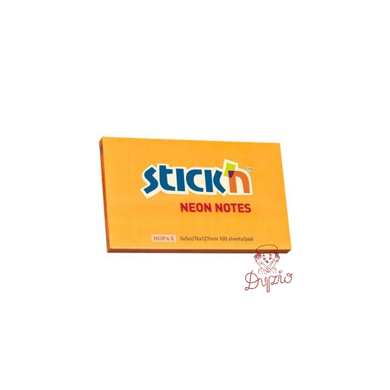 Bloczek 127x76mm 100k pomarańczowy neonowy 21168 STICKN