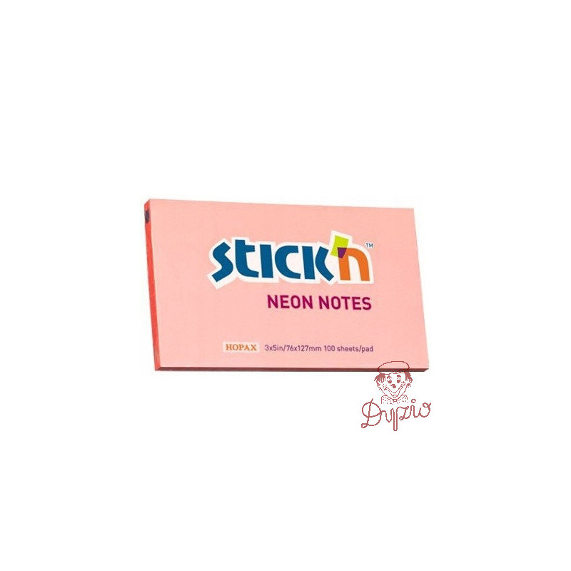 Bloczek STICKN 127x76mm różowy neonowy 100k 21170 STICKN