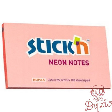 Bloczek STICKN 127x76mm różowy neonowy 100k 21170 STICKN