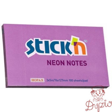Bloczek STICKN 127x76mm fioletowy neonowy 100k 21214 STICKN