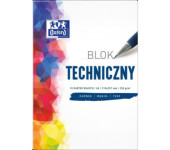 Blok techniczny szkolny A4 biały 10 kartek 250g 400093199 OXFORD