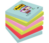 Bloczek samoprzylepny 76x76mm 90k mix kolorów (6szt) POST-IT MIAMI Super Sticky 70005291227 3M