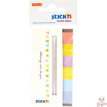 Zakładki papierowe 45x15mm 6 kolorów CANDY 180 kartek 21599 STICK`N