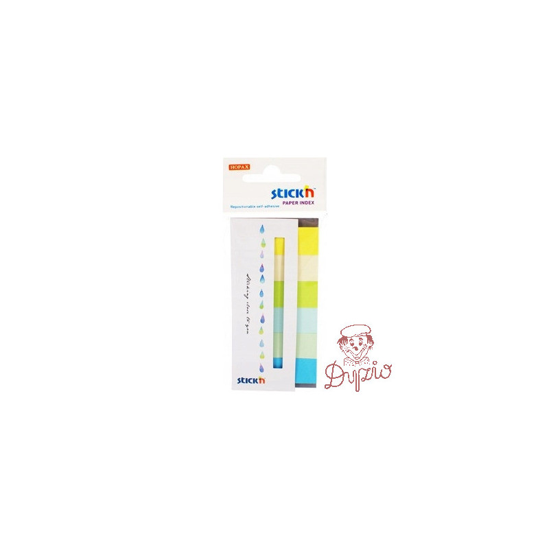 Zakładki papierowe 45x15mm 6 kolorów SUMMER 180 kartek 21596 STICK&acute N