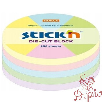NOTES KOŁO, 67X67MM, MIX 5 KOL. PASTELOWYCH, 250KART. 21829