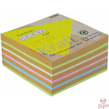 Bloczek nieklejony 76x76mm 400k 5 kolorów KRAFT 21824 STICK`N