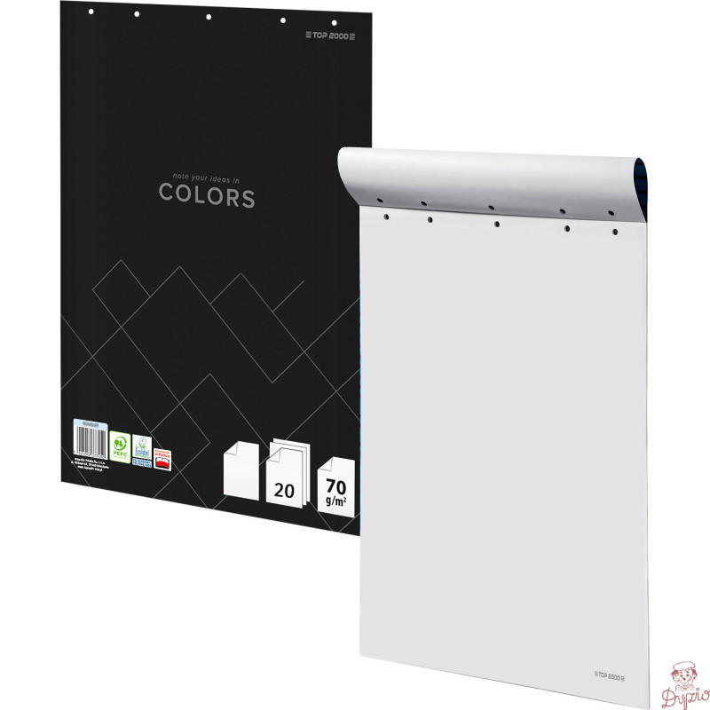 Blok do flipcharta 64x90cm 20 kartek gładki biały COLORS 400169248 TOP 2000