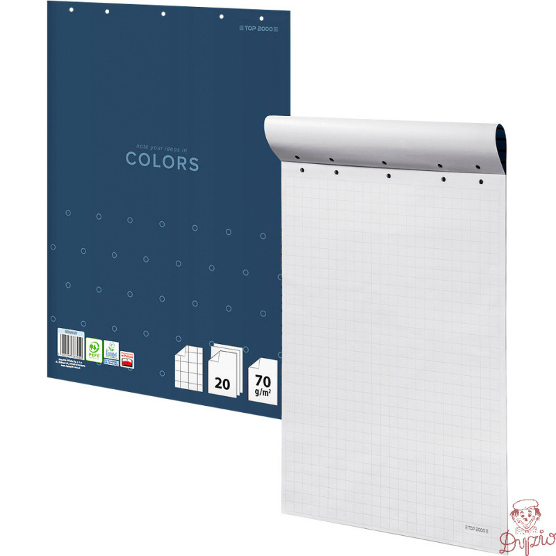 Blok flipchart COLORS 64X90 20K kratka 400169249 TOP 2000