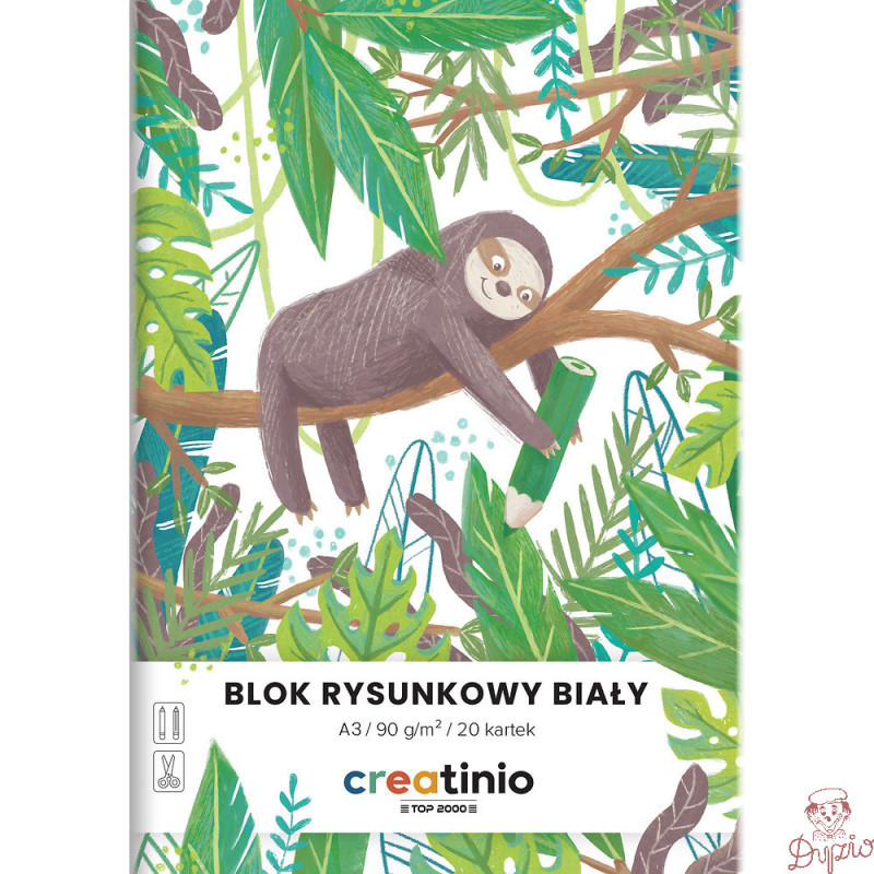 Blok rysunkowy A3 20k biały CREATINIO 400176664 TOP 2000
