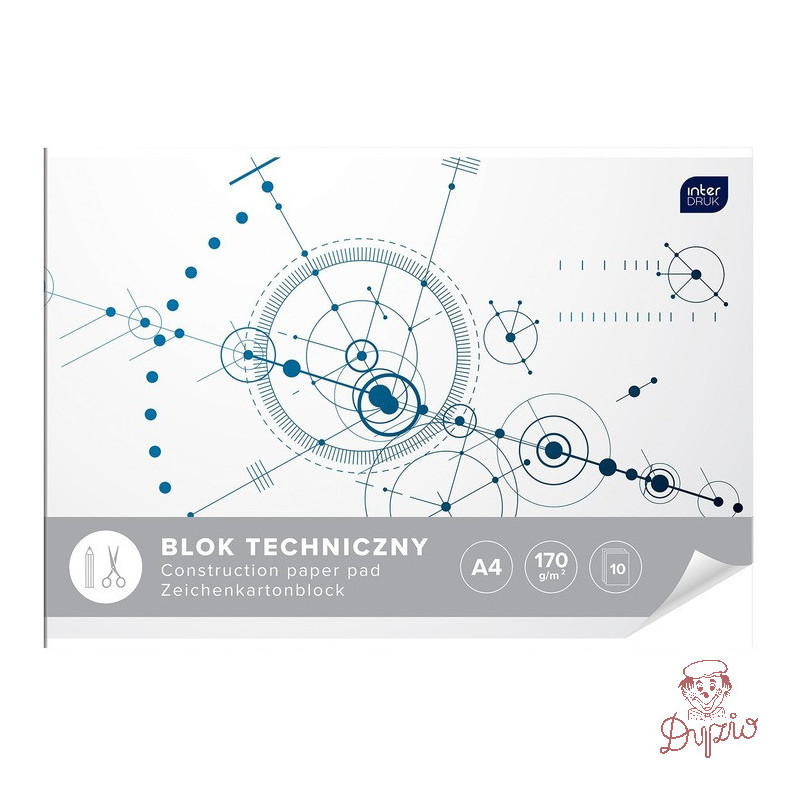 Blok techniczny A4 10k INTERDRUK