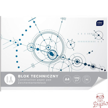 Blok techniczny A4 10k INTERDRUK
