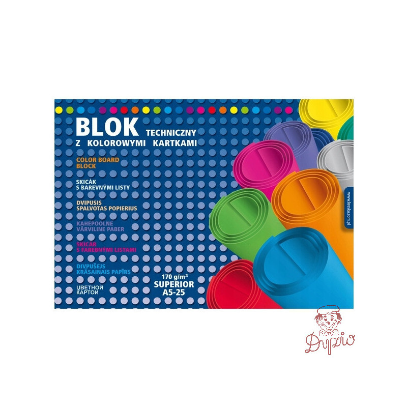 Blok techniczny kolorowy A5 25k SUPERIOR 00062 KRESKA