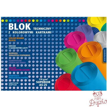 Blok techniczny kolorowy A5 25k SUPERIOR 00062 KRESKA