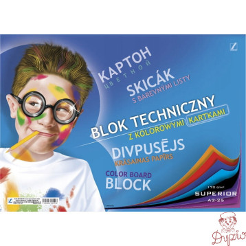 Blok techniczny kolorowy A3 25k SUPERIOR 00105 KRESKA