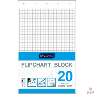 Blok do flipcharta 100x65cm 20k kratka INTERDRUK