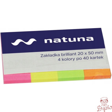 Zakładka indeksująca 20x50mm 4x40k brilliant NATUNA (NSP20/50/D)