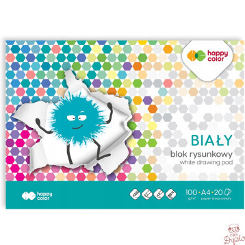Blok rysunkowy A4 100g biały HA 3710 2 030-0 HAPPY COLOR