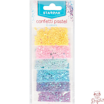 Konfetti pastelowe 6 kol. x 2g. 457123 STARPAK