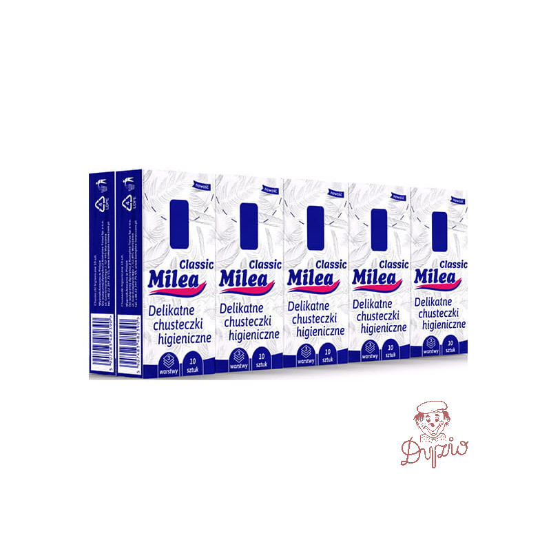 Chusteczki higieniczne 3W CLASSIC 10x10szt. MILEA