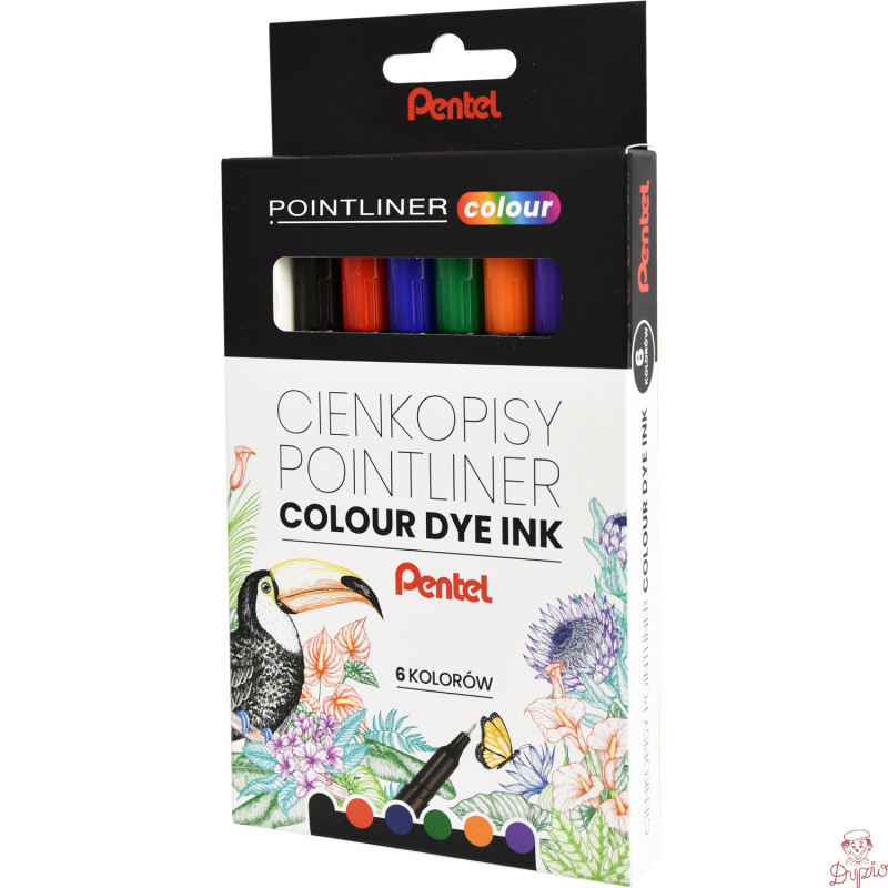 Cienkopisy POINTLINER COLOUR (6szt) S40-ST6PL PENTEL