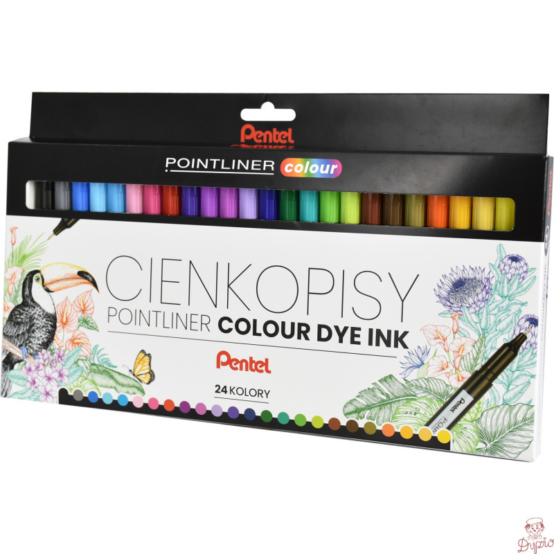 Cienkopisy POINTLINER COLOUR (24szt) S40-ST24PL PENTEL
