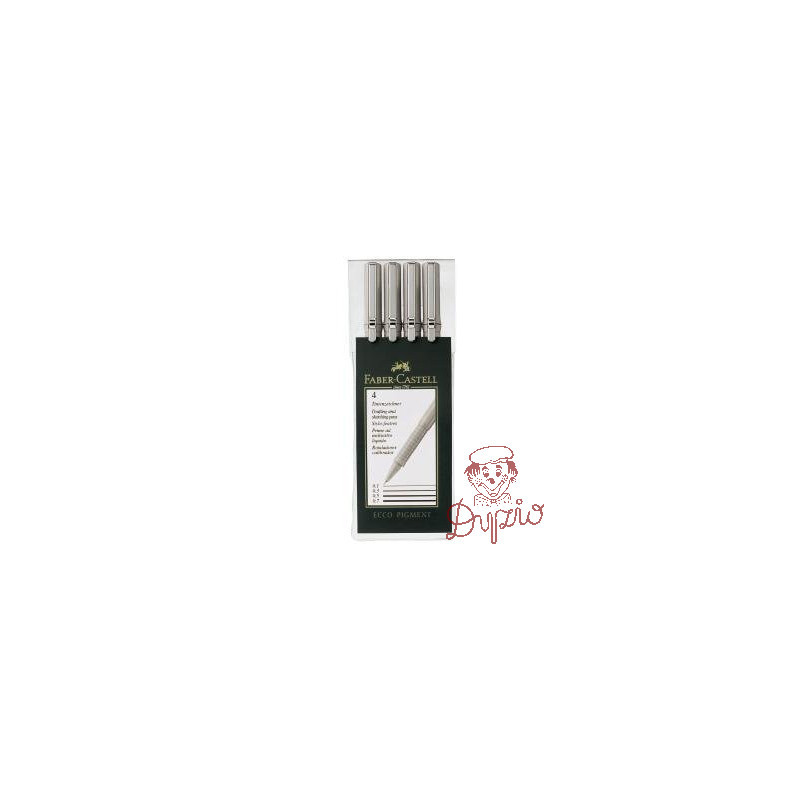 Cienkopis ECCO PIGMENT 4szt. 0,1  0,3  0,5  0,7 FC166004 FABER CASTEL