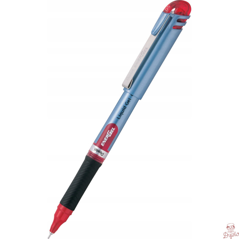 Cienkopis kulkowy PENTEL ENERGEL BLN15 czerwony z płynnym tuszem żelowym