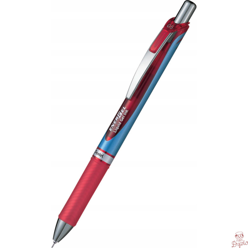 Cienkopis kulkowy BLN75-B czerwony PENTEL ENERGEL z płynnym tuszem żelowym