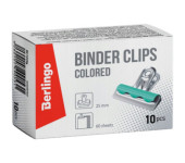 Klipy Buldog 25mm 10szt. kolorowe 255056 BERLINGO