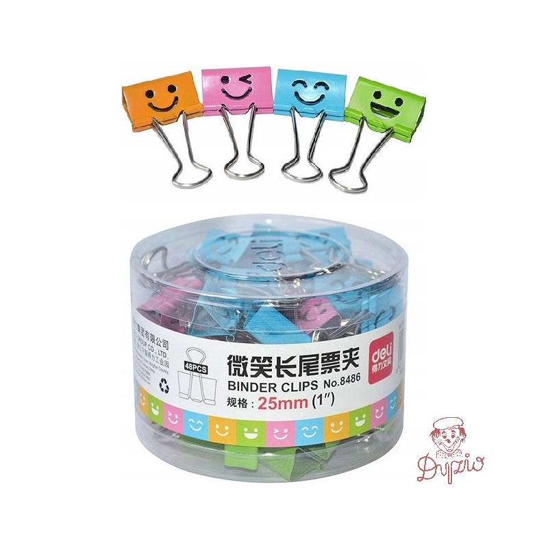 Klips do akt 25mm BUŹKI 48szt. E8486 DELI