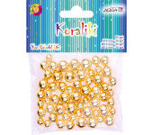 Koraliki plastikowe mix rozmiarów (60 sztuk) złote PJ-9463 ALIGA
